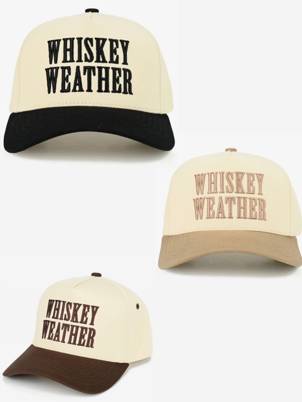 Whiskey Weather Two-Tone Embroidered Cap - Picture 1 of 5